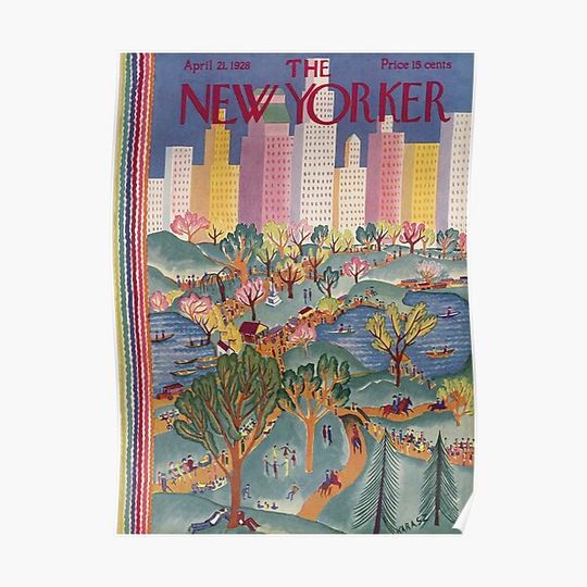 Discover The New Yorker cover magazine 1928 Premium Matte Vertical Poster