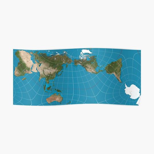 Discover Authagraph World Map Premium Matte Vertical Poster