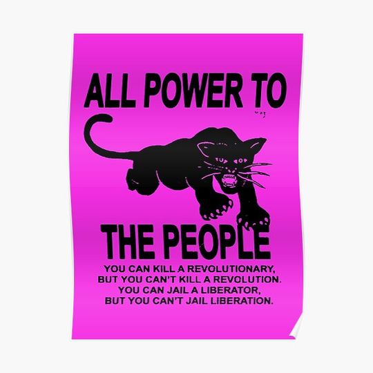 Discover All Power To The People - Black Pathers - Fred Hampton Premium Matte Vertical Poster