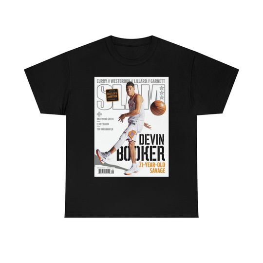 Discover Devin Booker Phoenix Sun Slam Cover Tee Shirt