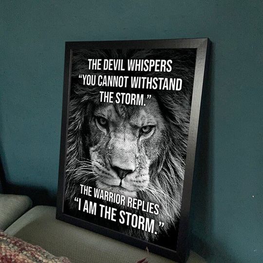 Discover Warrior I AM The Storm Poster, Gym Motivation, Motivation Poster, Gift