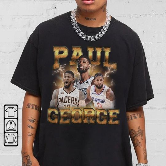 Discover Paul George Vintage Shirt V1, Paul George Tee, Vintage V2 Graphic Tee Basketball Unisex Gift T-Shirt