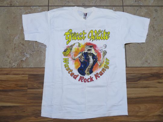 Discover Vintage Autographed Great White Rock Band T-Shirt