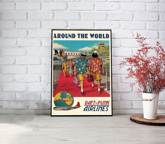 Discover Around the World Daft Punk - Album Poster