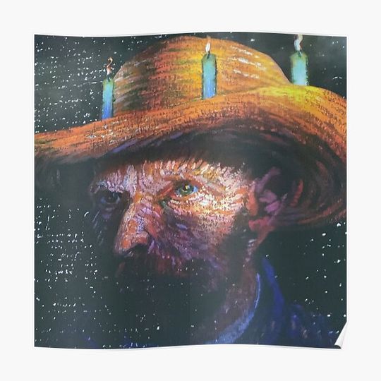Discover Van Gogh Hat with Candles Premium Matte Vertical Poster