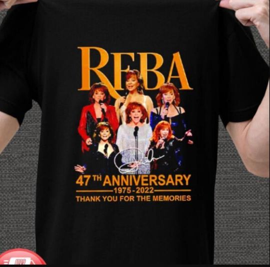 Discover Reba Mcentire 47Th Anniversary Thank You Signatures Shirt, Reba Mcentire Shirt