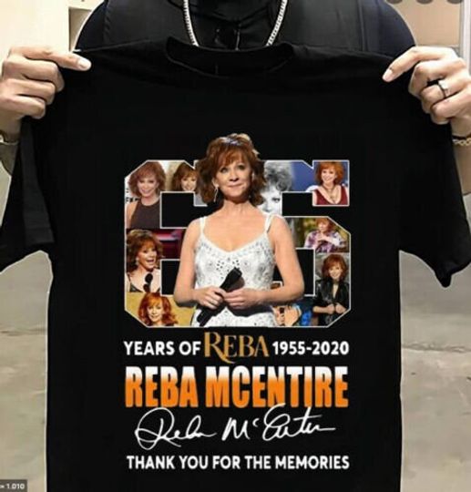 Discover 65 Years Of Reba Mcentire 1955 2020 Thank You Signatures Shirt, Reba Mcentire Shirt