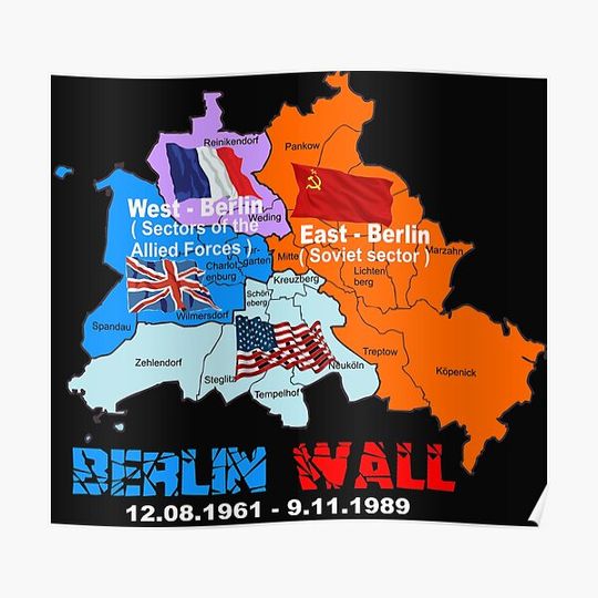 Discover Berlin Wall 1961-1989 Premium Matte Vertical Poster