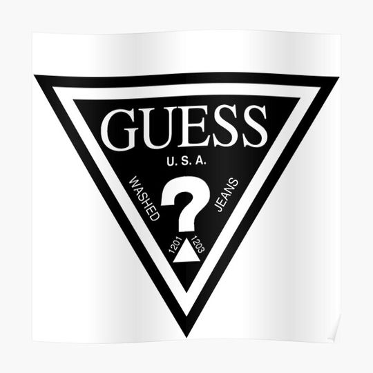 Discover guess, triangle, logo, guess logo, los angeles, bross Premium Matte Vertical Poster