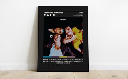 Discover 5 Seconds of Summer Posters / Calm Poster, Album Cover Poster