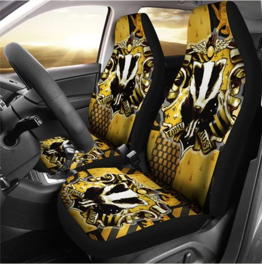 Discover Hufflepuff Loyal Car Seat Covers - Harry Potter Themed