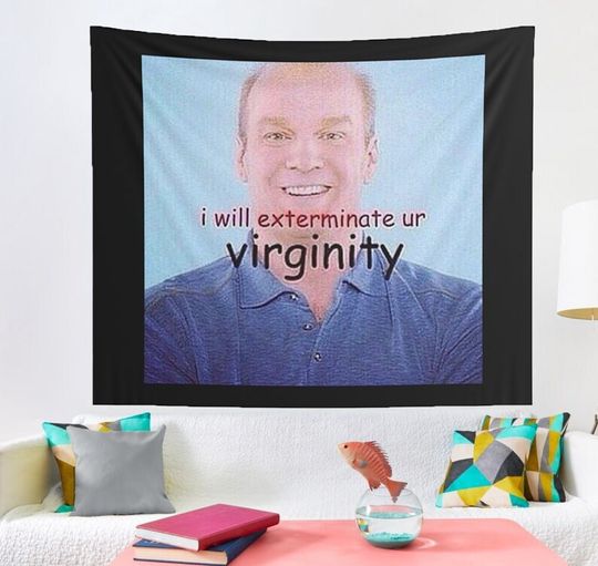 Discover Bob Duncan Exterminate Virginity Tapestry, Hostel Dorm Decor, Bob Duncan Meme Wall Hanging Gift