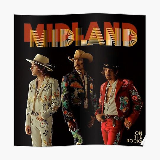 Discover On The Rocks of Midland Album Poster Premium Matte Vertical Poster