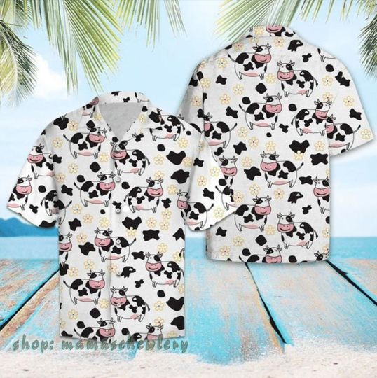 Discover Dairy Cow Hawaiian Shirt
