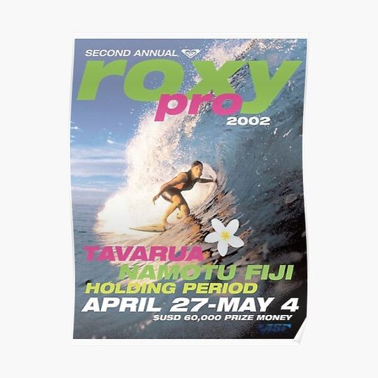Discover Roxy Surf 2002 Vintage Poster - Unique Design
