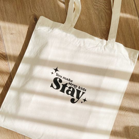 Discover Stray Kids "Stay" tote bag, Kpop tote bag, Gift for Kpop fan, Ecofriendly canvas bag