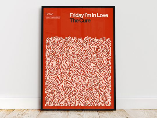 Discover The Cure Poster, Friday I'm in Love Print