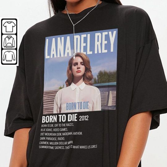 Discover Minimalist Album Music Shirt, Lana Del Rey Born To die Tour Album T-shirt