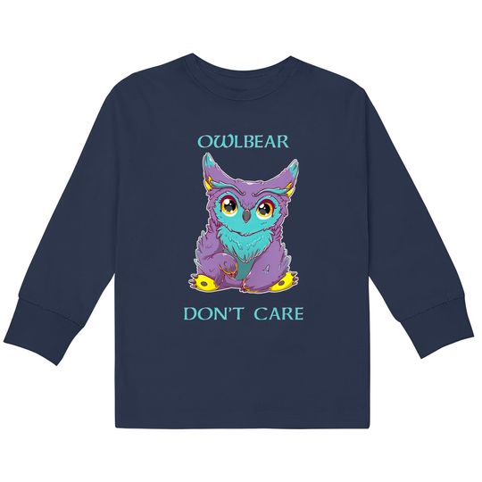 Discover Owlbear Don't Care Kids Long Sleeve T-Shirt