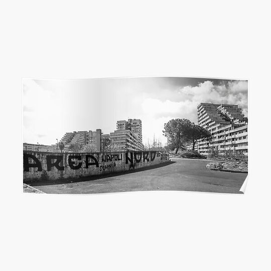 Discover Scampia Vele bnw Premium Matte Vertical Poster