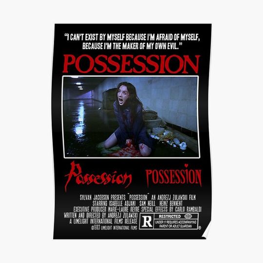 Discover Possession (1981) Movie Horror Premium Matte Vertical Poster