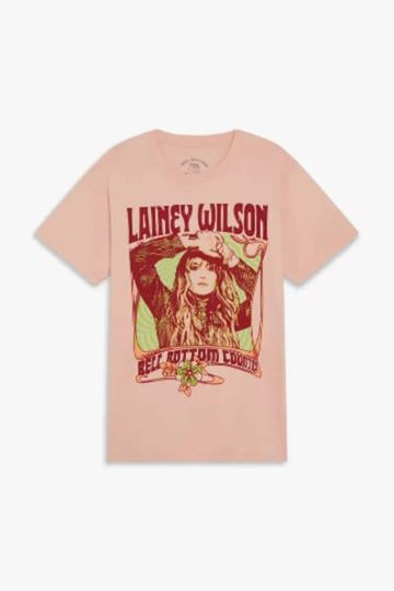 Discover Lainey Wilson Country With A Flare Tour 2023 Dates Merch, Lainey Wilson Trippy Peach Tour 2023 T-Shirt