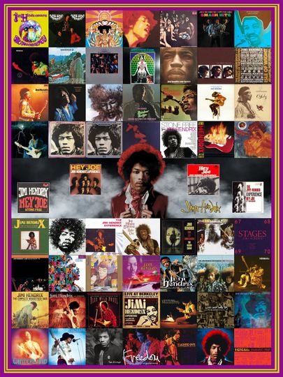 Discover Jimi Hendrix LP Cover Poster