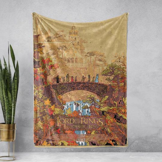 Discover Ring Lord Vintage Blanket - Fellowship Ring Movie Blanket