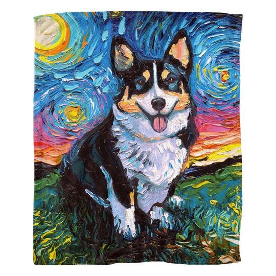 Discover Tri Color Pembroke Welsh Corgi Starry Night Dog
