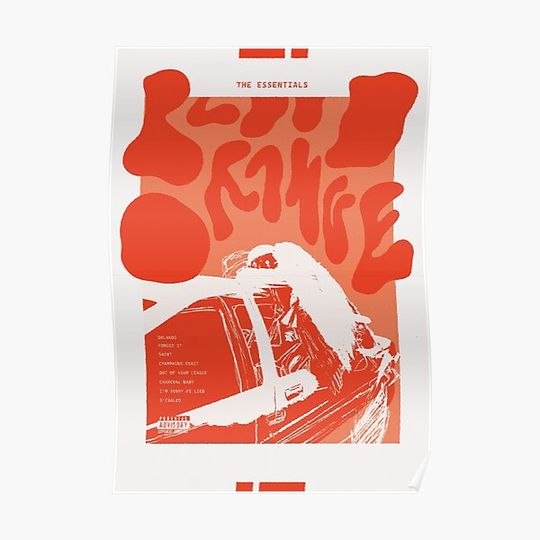 Discover Blood Orange Essentials Poster - White/Orange Premium Matte Vertical Poster