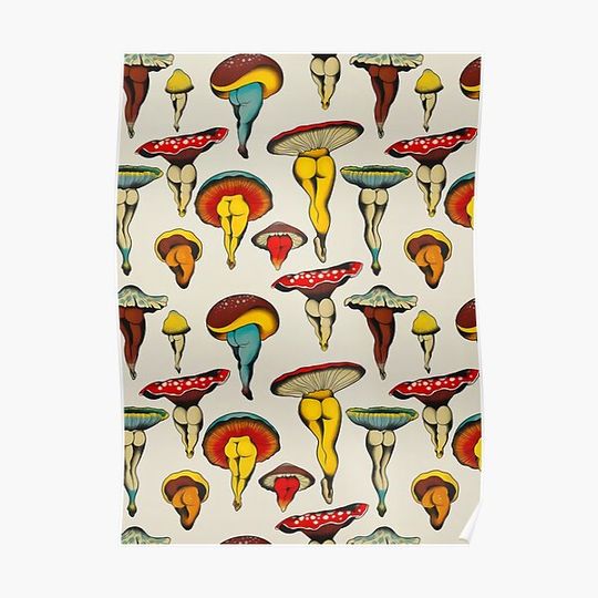 Discover mushroom sexiest dance Premium Matte Vertical Poster
