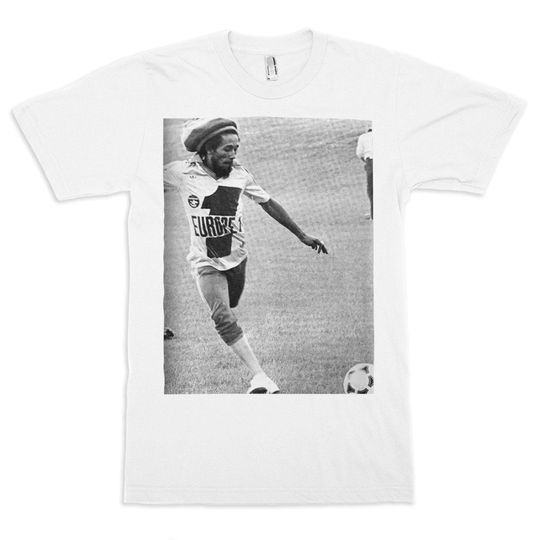 Discover Bob Marley Playing Football T-Shirt