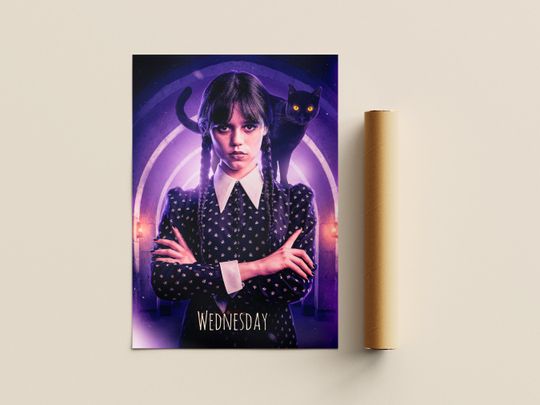 Discover Jenna Ortega Wednesday Poster