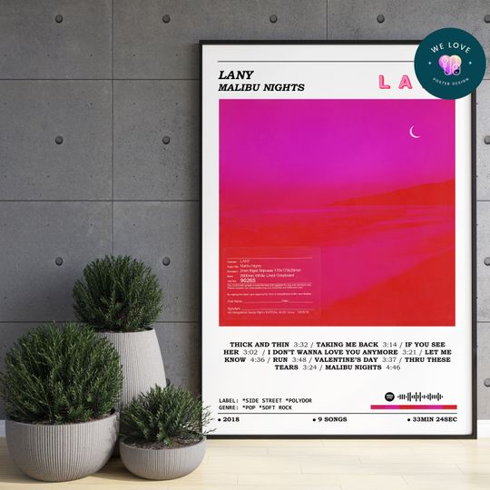 Discover Lany Malibu Nights Album Cover Poster - Music Artwork