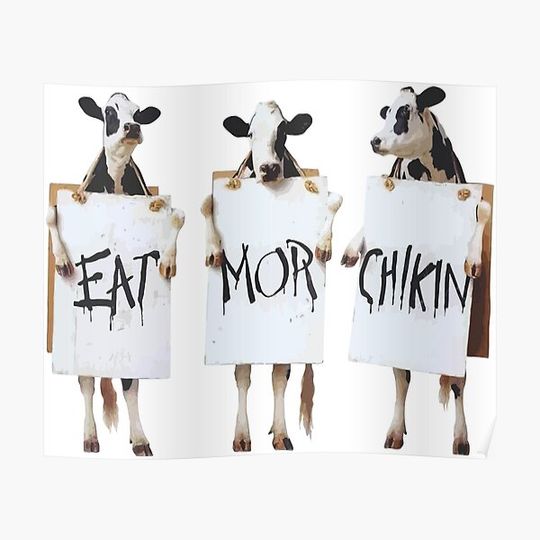 Discover eat more chikin Premium Matte Vertical Poster