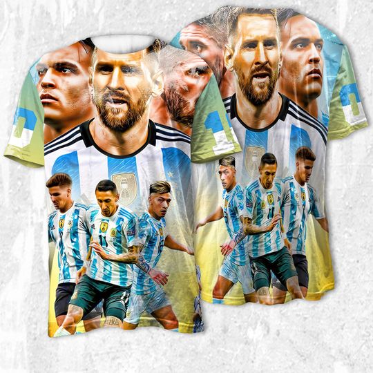 Discover Messi M10 Football Cup Worldcup 3D T-shirt