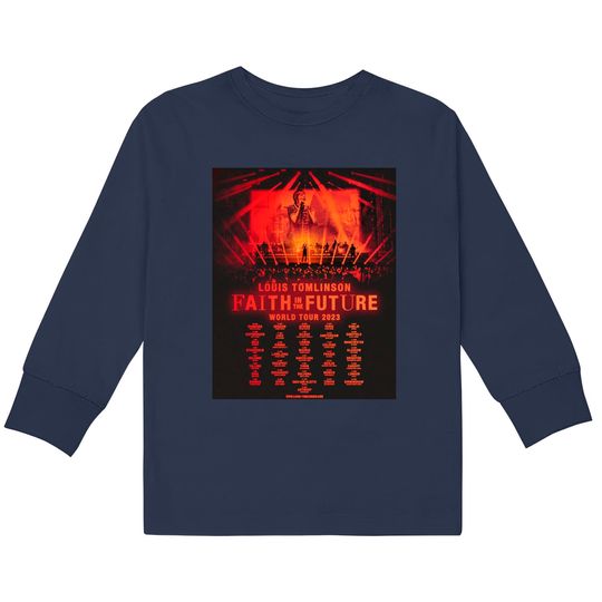 Discover Faith in The Future Louis Tour 2023 Kids Long Sleeve T-Shirts, Louis Tomlinson World Tour 2023 Kids Long Sleeve T-Shirts