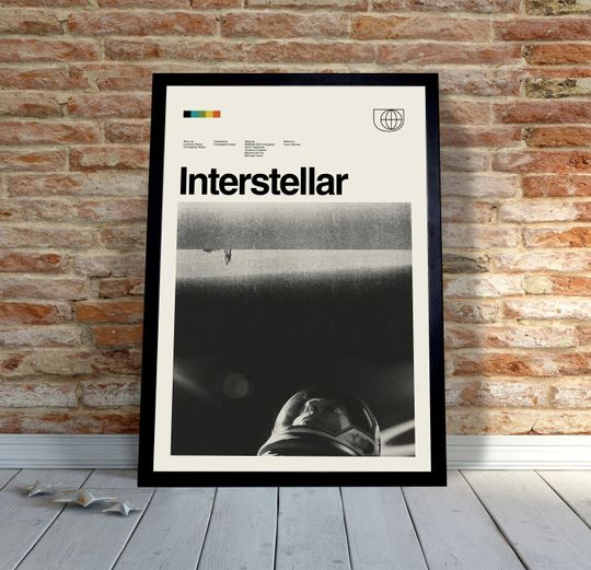 Discover Vintage Movie Poster - Minimalist Interstellar inspired Poster