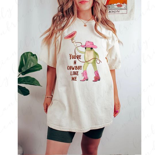 Discover You're a cowboy like me shirt, Cowboy Frog Meme