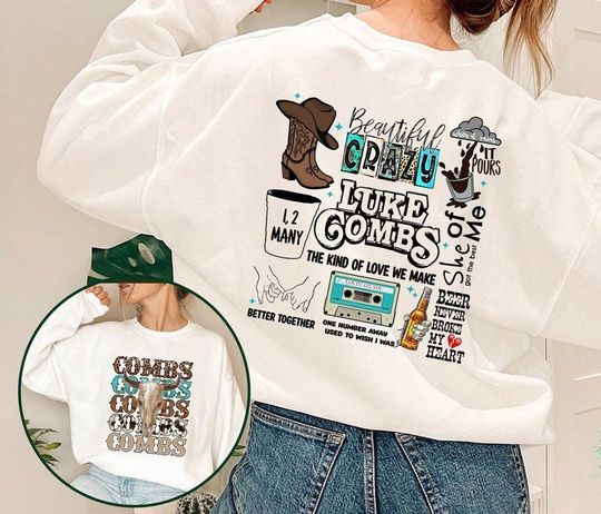 Discover L.uk.e C.ombs Bullhead Sweatshirt, Combs Luke Sweatshirt, Country Music Shirt, Combs Tour, Music Concert Shirt