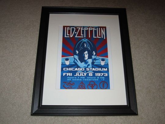 Discover LE.D ZE.PP.ELIN Concert Mini Poster, Rare 1973 Tour Chicago