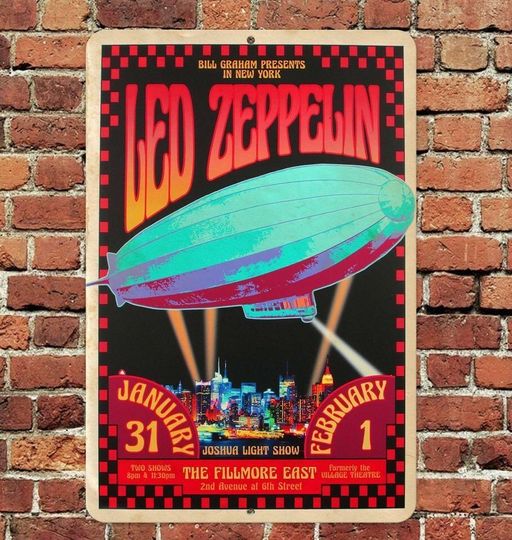 Discover LE.D ZE.PP.ELIN fillmore east concert poster
