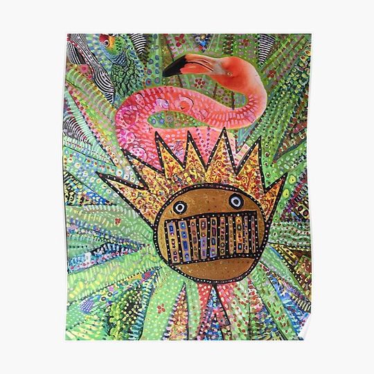Discover Ween Boognish and Flamingo Premium Matte Vertical Poster