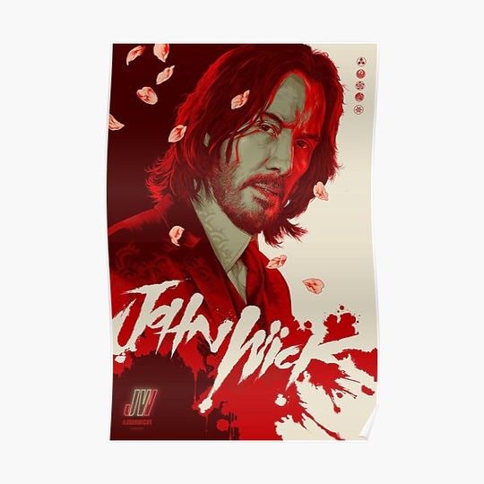 Discover jw4 - John Wick: Chapter 4 - John Wick movie t -shirt Premium Matte Vertical Poster