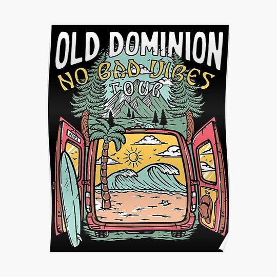 Discover Old Dominion no ad vibes tour Premium Matte Vertical Poster