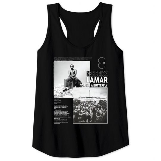 Discover Vintage Bootleg kendrick Lamar Butterfly Tank Tops, Aesthetic Pop Album
