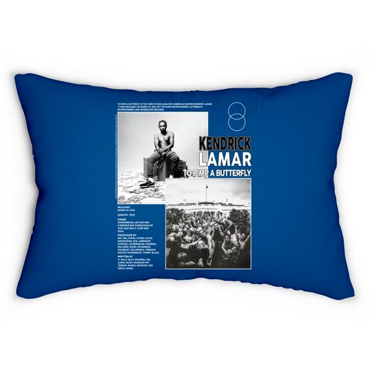Discover Vintage Bootleg kendrick Lamar Butterfly Lumbar Pillows, Aesthetic Pop Album