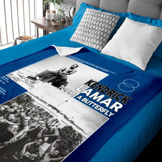 Discover Vintage Bootleg kendrick Lamar Butterfly Baby Blankets, Aesthetic Pop Album