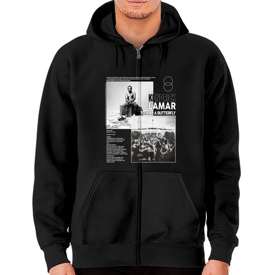 Discover Vintage Bootleg kendrick Lamar Butterfly Zip Hoodies, Aesthetic Pop Album