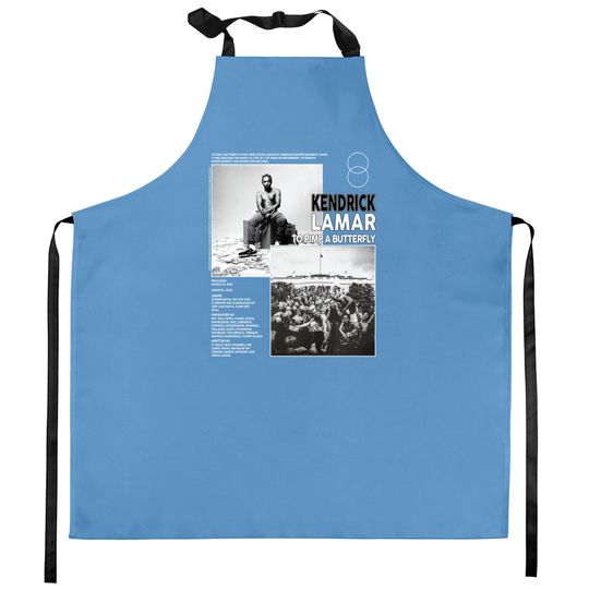 Discover Vintage Bootleg kendrick Lamar Butterfly Kitchen Aprons, Aesthetic Pop Album